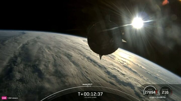 SpaceX a lancé Polaris Dawn ! L'équipage va tenter de réaliser la première sortie spatiale privée 3 Lancement de la mission Polaris Dawn de SpaceX