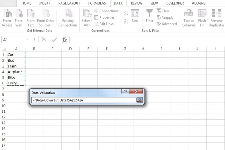 Comment créer une liste déroulante dans Excel 8 Sélection d'une plage de cellules pour une liste déroulante sur Microsoft Excel.