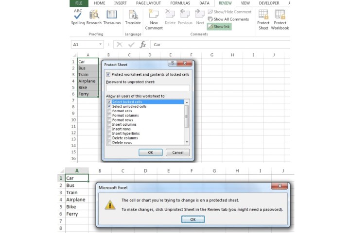 Comment créer une liste déroulante dans Excel 14 L'option Protéger la feuille pour verrouiller des cellules sur Microsoft Excel.