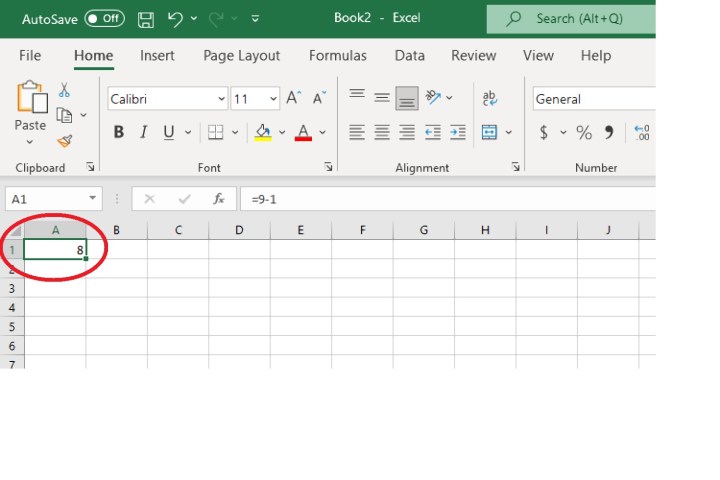 Comment soustraire dans Excel 4 Le bon résultat après avoir utilisé une formule pour soustraire deux nombres dans Excel.