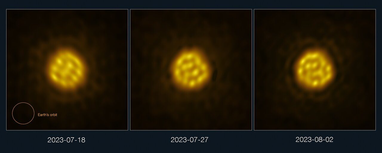 Bulles en mouvement grandes 75 fois le Soleil filmées pour la première fois sur une étoile : la vidéo 4 Crédit : Chalmers University of Technology / ESO