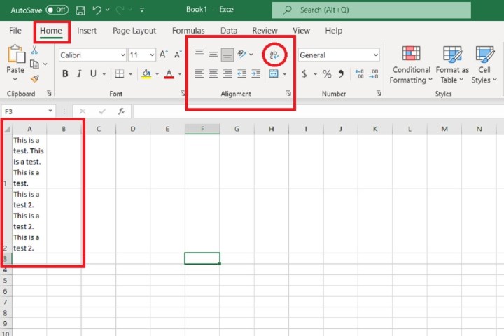 comment envelopper le texte dans excel automatiquement capture d'écran
