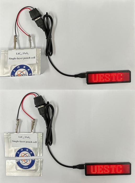 Cette batterie fonctionne même après avoir été pliée et coupée : elle ne s'enflamme pas et n'explose pas 3 Crédit : Adapté de ACS Energy Letters 2024, DOI : 10.1021/acsenergylett.4c01907