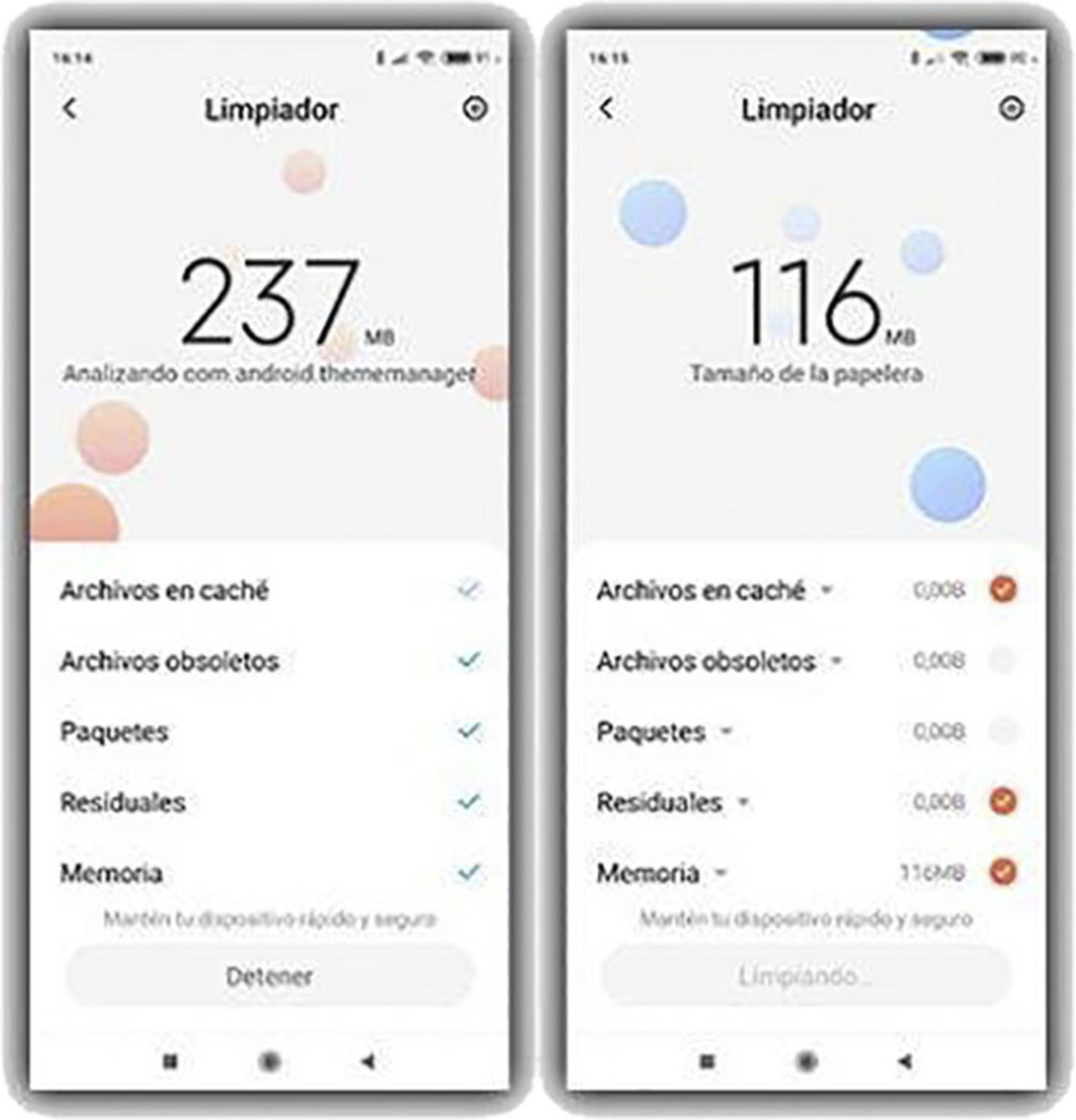 Comment libérer de l'espace de stockage sur un mobile Xiaomi : tout ce que vous pouvez faire 4 Utilisez le nettoyeur de MIUI