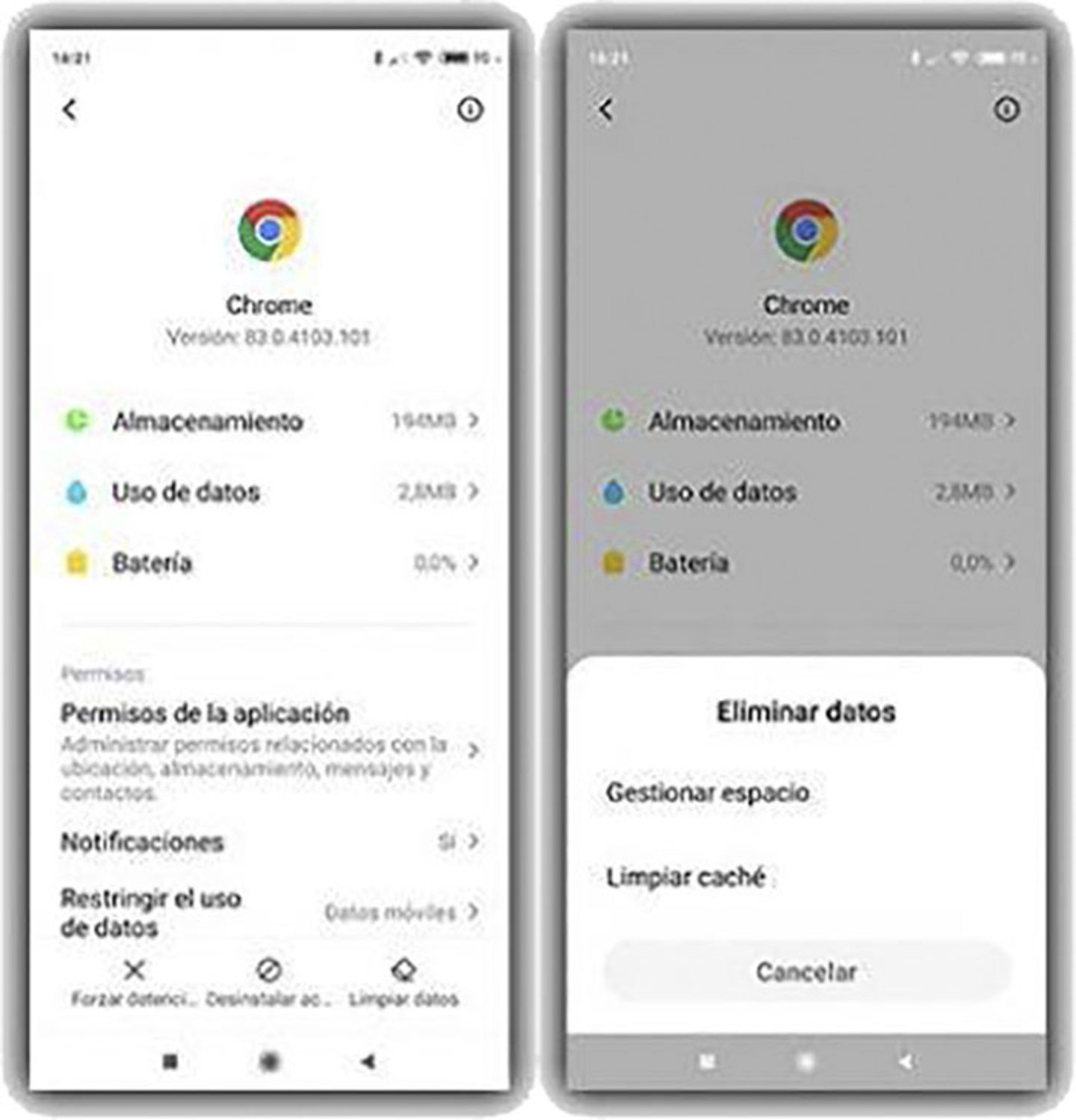 Comment libérer de l'espace de stockage sur un mobile Xiaomi : tout ce que vous pouvez faire 3 Supprimez le cache des applications régulièrement