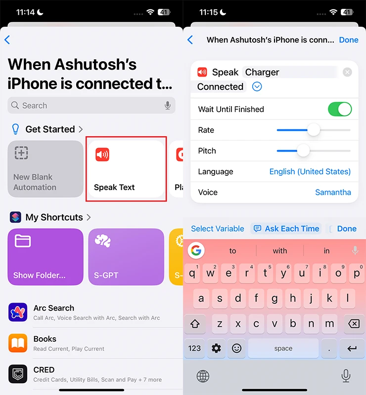 Astuce iPhone : Faites parler votre iPhone lorsqu'il se recharge ! 3 Faire annoncer l'iPhone lorsqu'il charge