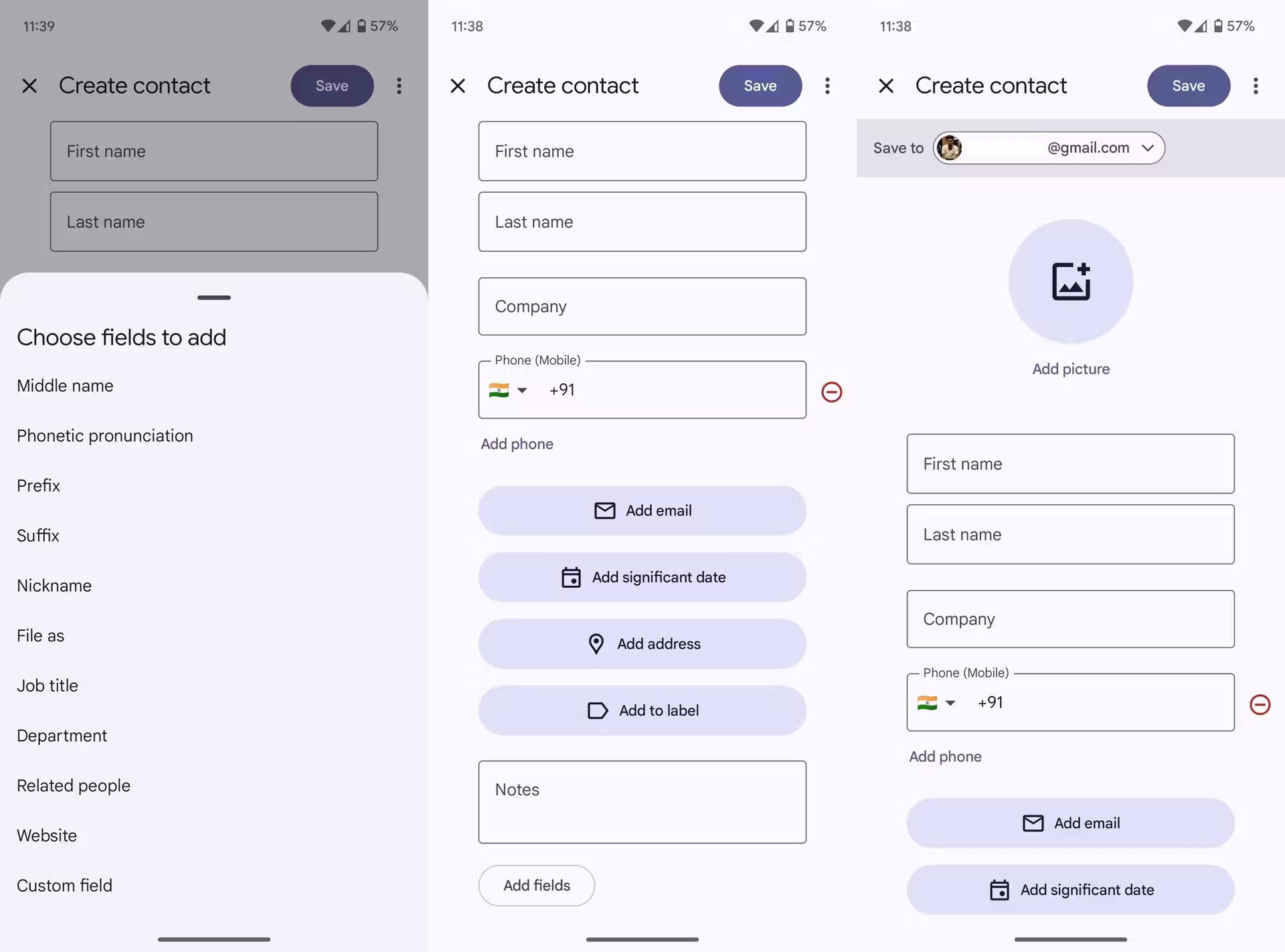 Les Contacts de Google se renouvellent complètement en créant un nouveau contact 3 Les contacts de Google se renouvellent complètement lors de la création d'un nouveau contact