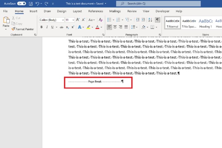 comment supprimer une coupure de page dans word ms icône document capture d'écran