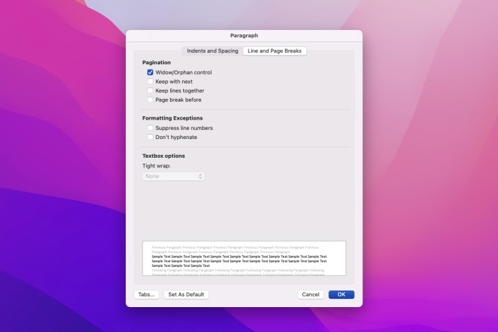 comment supprimer une coupure de page dans word mac pagination de paragraphe