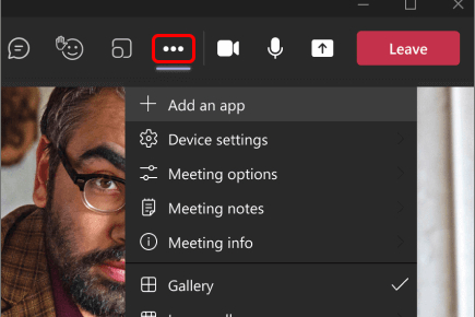 Le bouton Plus d'actions dans Teams.