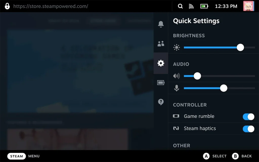 Réglages pour prolonger la durée de vie de la batterie du Steam Deck