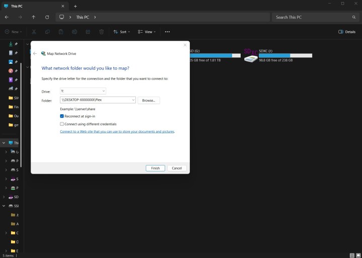 J'ai abandonné le streaming pour un serveur Plex. Je ne reviendrai jamais en arrière 8 Options de mappage de lecteur réseau dans Windows 11.