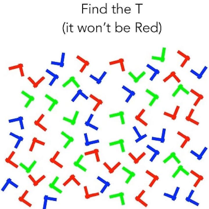Trouver le "T" dans ce test de QI en 10 secondes est un signe d'intelligence 3 Teste de QI