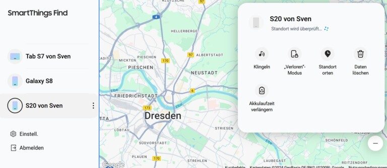 Retrouver vos appareils Samsung facilement avec Smartthings Find ! 6 Une carte vous indique où se trouvent vos appareils. (Capture d'écran)