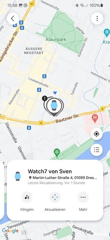 Retrouver vos appareils Samsung facilement avec Smartthings Find ! 11 Vous pouvez rapidement localiser par exemple votre montre intelligente. (Capture d'écran)