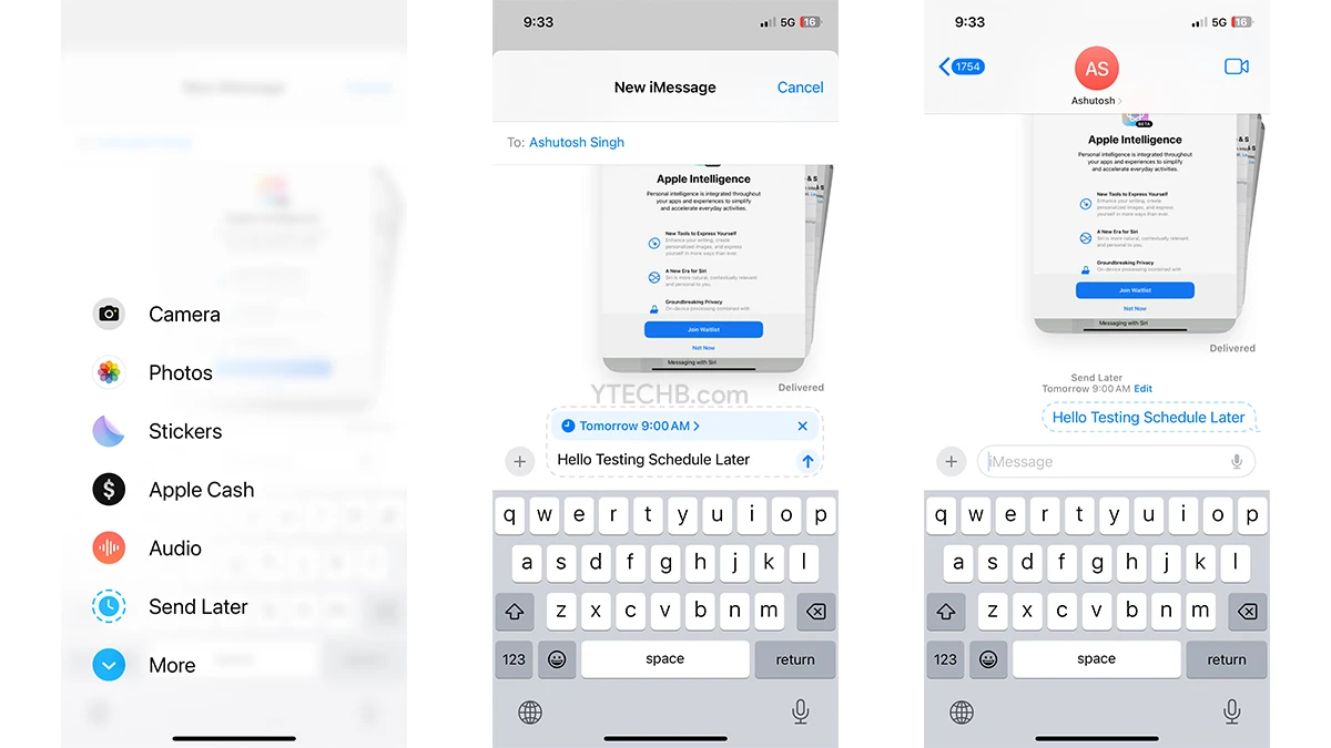 Comment programmer l'envoi d'un message texte plus tard sur iPhone 2 Comment programmer l'envoi d'un message texte plus tard sur iPhone