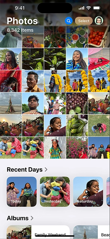 Découvrez 8 nouvelles fonctionnalités photos dans iOS 18 pour iPhone 2 Nouvelle interface de Photos sur iOS 18