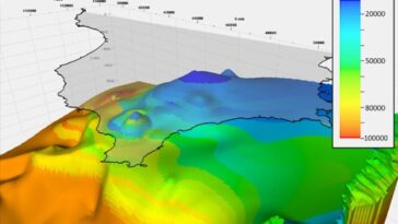 Salinité des eaux souterraines découvertes sous les Monts Iblei (sud-est de la Sicile) : les eaux souterraines douces/saumâtres sont montrées en bleu/azur, tandis que les eaux souterraines salines et hypersalines sont indiquées en jaune/orange/rouge. / Crédit : Lipparini L. et al., Communications Earth & Environment 2024.