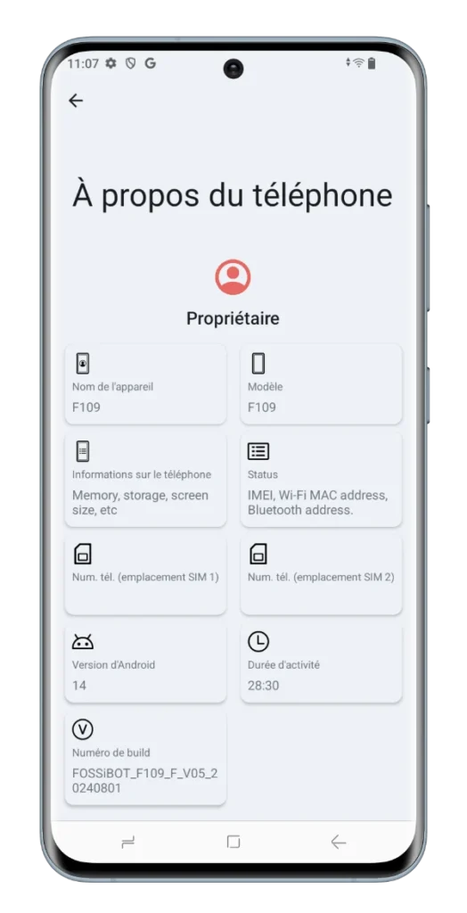 FOSSiBOT F109 Pro en TEST: Le smartphone solide 5G avec écran secondaire multifonctions 20 Fossibot F109 Rugged Phone Test Review Netcost Interface (7)