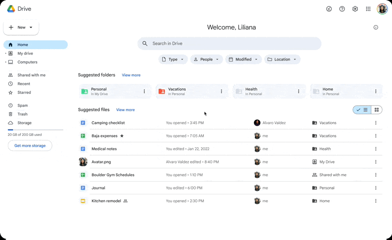 Google Drive redessine sa page d'accueil avec un nouvel onglet qui te suggère des fichiers et des dossiers 3 Google Drive redessine sa page d'accueil avec un nouvel onglet qui suggère des fichiers et dossiers