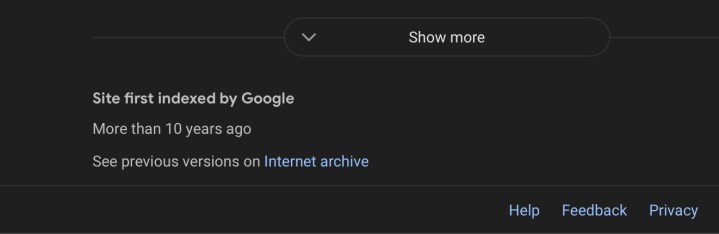Google Search a une nouvelle manière de conserver l'historique internet 2 Capture d'écran montrant des liens vers l'Internet Archive dans les résultats de recherche Google.