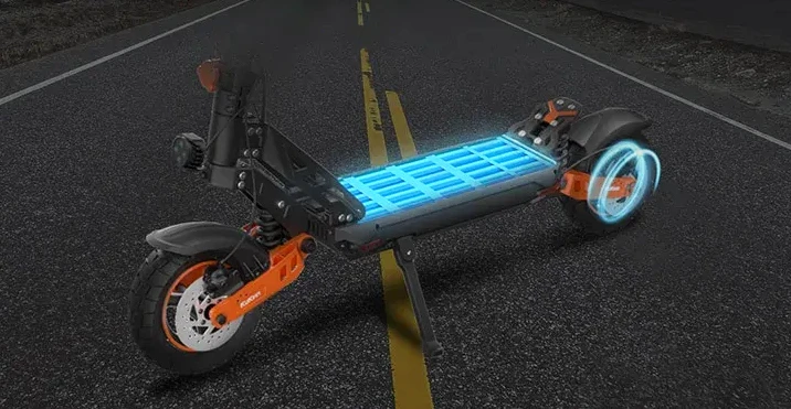 KUKIRIN G2 MAX : La trottinette électrique tout-terrain à la puissance démesurée 3 Kukirin G2 Max Battery
