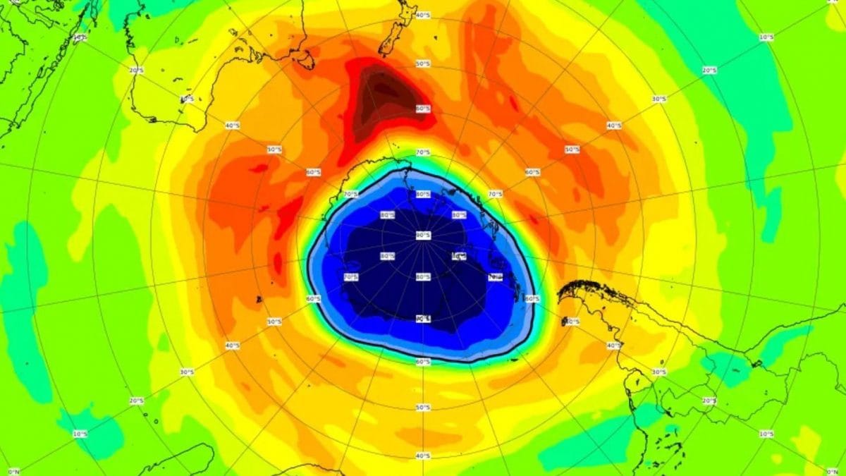 Le trou dans la couche d'ozone s'est formé en retard mais il est déjà l'un des plus grands : que se passe-t-il 2 Le trou d'ozone au-dessus de l'Antarctique s'est formé tardivement en 2024 mais à la fin de septembre, il a déjà dépassé 20 millions de km2 / Crédit : CAMS