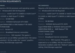 Monster Hunter Wilds recommends frame generation to reach 60fps at 1080p, requires 140 GB storage