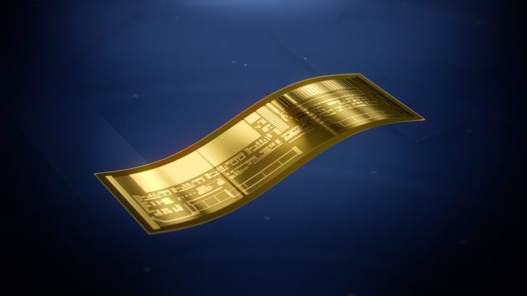Processeur microprocesseur 32 bits flexible révolutionnaire coûtant moins d'un dollar à fabriquer 1 Breakthrough bendable 32-bit microprocessor costs less than a buck to make