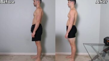 Les effets sur la posture observés par le Youtuber Pigmie, qui a essayé de ne pas s'asseoir pendant une semaine / Crédit : youtube.com/@FocusedLucas