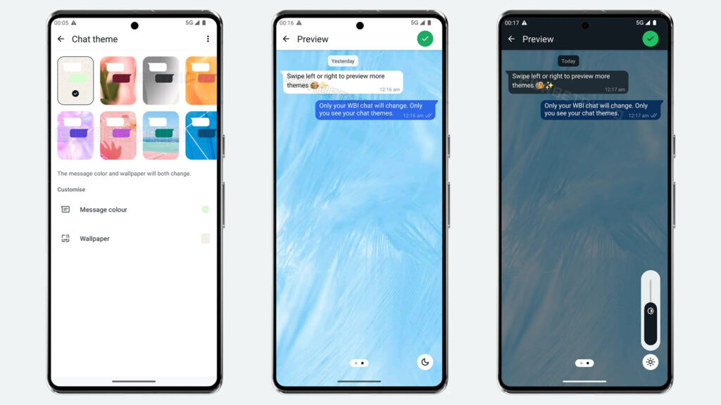 WhatsApp prépare une nouveauté qui va complètement changer l'interface utilisateur 3 WhatsApp thèmes de conversation nouveauté