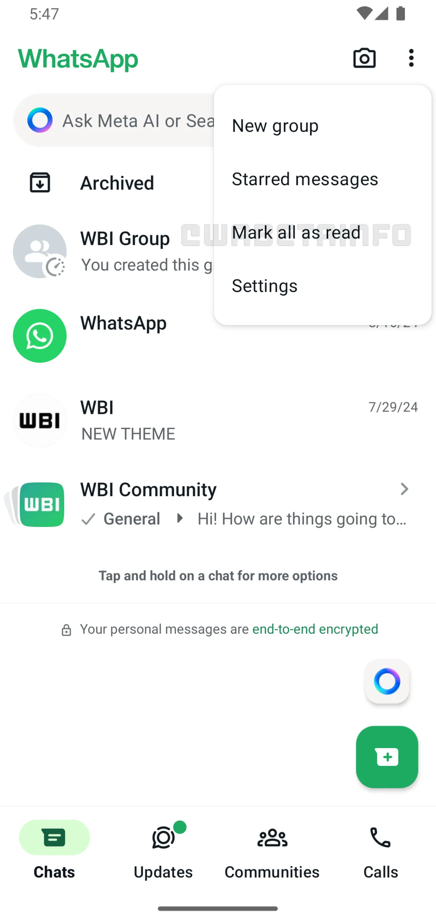 WhatsApp travaille sur une fonction qui te permettra de marquer tous les chats comme lus en appuyant sur un bouton 3 WhatsApp travaille sur une fonction qui vous permettra de marquer tous les chats comme lus d'un simple bouton