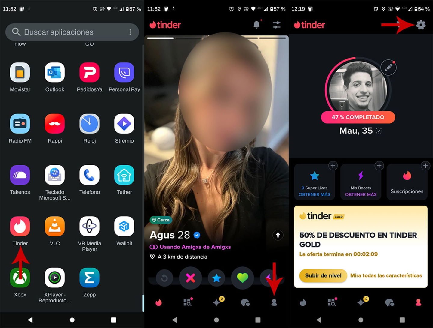 Comment mettre une pause sur un compte Tinder pour ne plus apparaître dans l'application 3 Accéder aux paramètres de votre compte Tinder