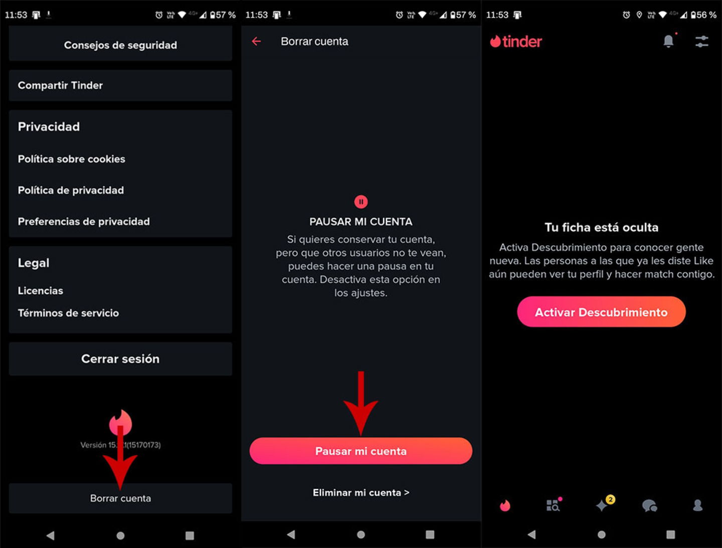 Comment mettre une pause sur un compte Tinder pour ne plus apparaître dans l'application 4 Mettre en pause un compte Tinder