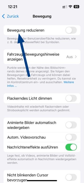 Votre batterie iPhone se vide trop vite avec iOS 18 ? Découvrez nos astuces ! 3 réduire le mouvement