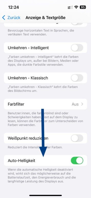 Votre batterie iPhone se vide trop vite avec iOS 18 ? Découvrez nos astuces ! 7 économiser batterie iPhone en activateur luminosité automatique