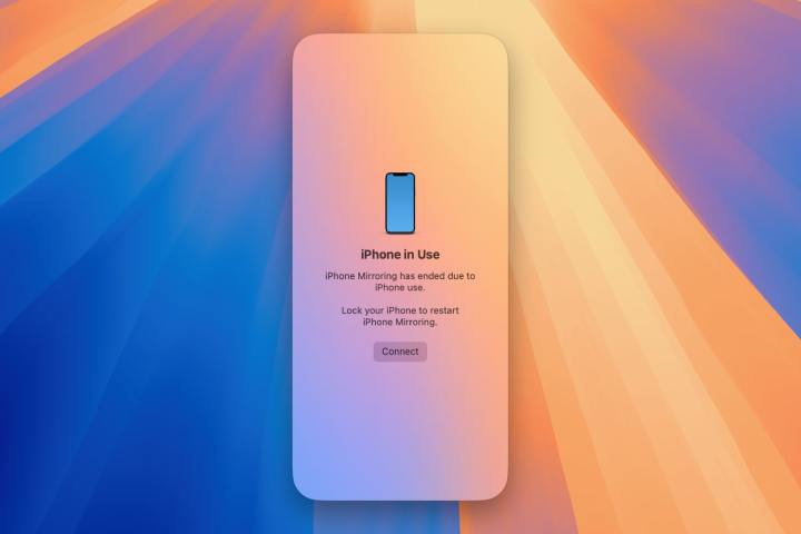 Comment utiliser la mise en miroir de l'iPhone sur votre Mac 4 A window showing that iPhone Mirroring is paused in macOS Sequoia.