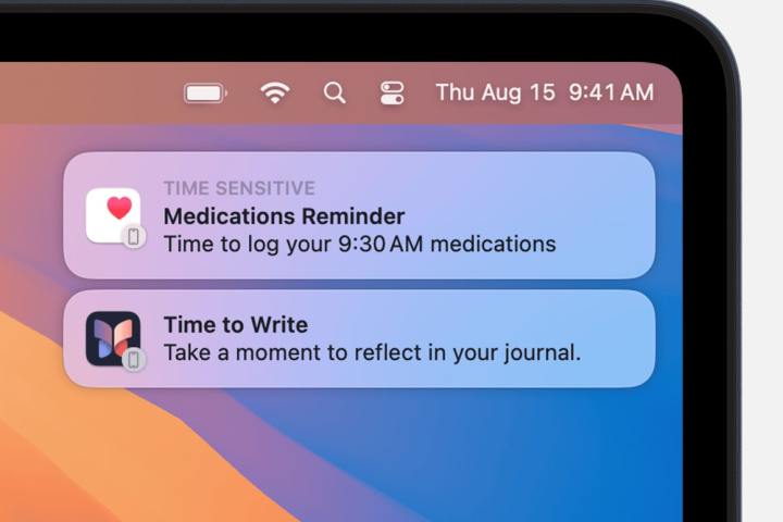 Comment utiliser la mise en miroir de l'iPhone sur votre Mac 8 iOS notification previews in macOS Sequoia.
