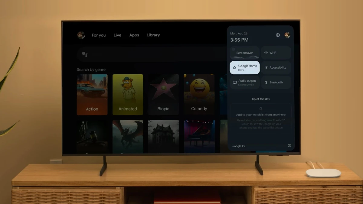 Attribuer un Raccourci Personnalisé à la Nouvelle Télécommande Vocale Google TV Streamer