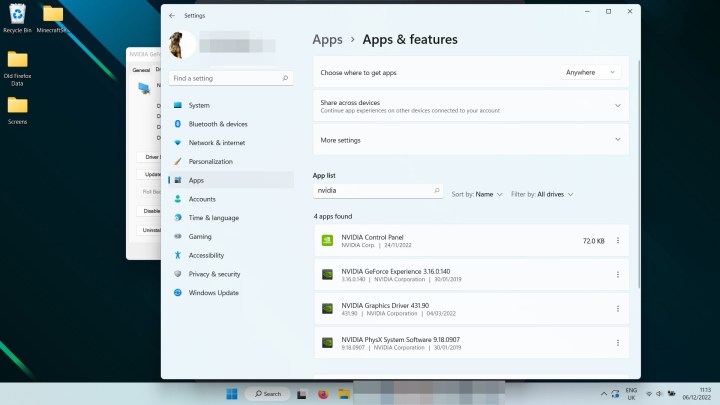 Trouver les pilotes Nvidia pour les désinstaller.