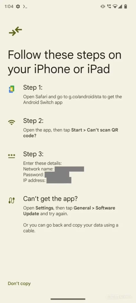 Migrer d'iOS vers Android ? Google apporte des changements à cette application spéciale 4 Android iOS Google app changements
