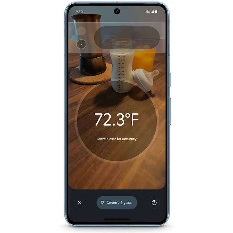 Toutes les nouvelles fonctionnalités incluses dans le Pixel Drop d'octobre pour les téléphones Pixel, les tablettes et plus 6 Application Thermomètre mise à jour pour Pixel