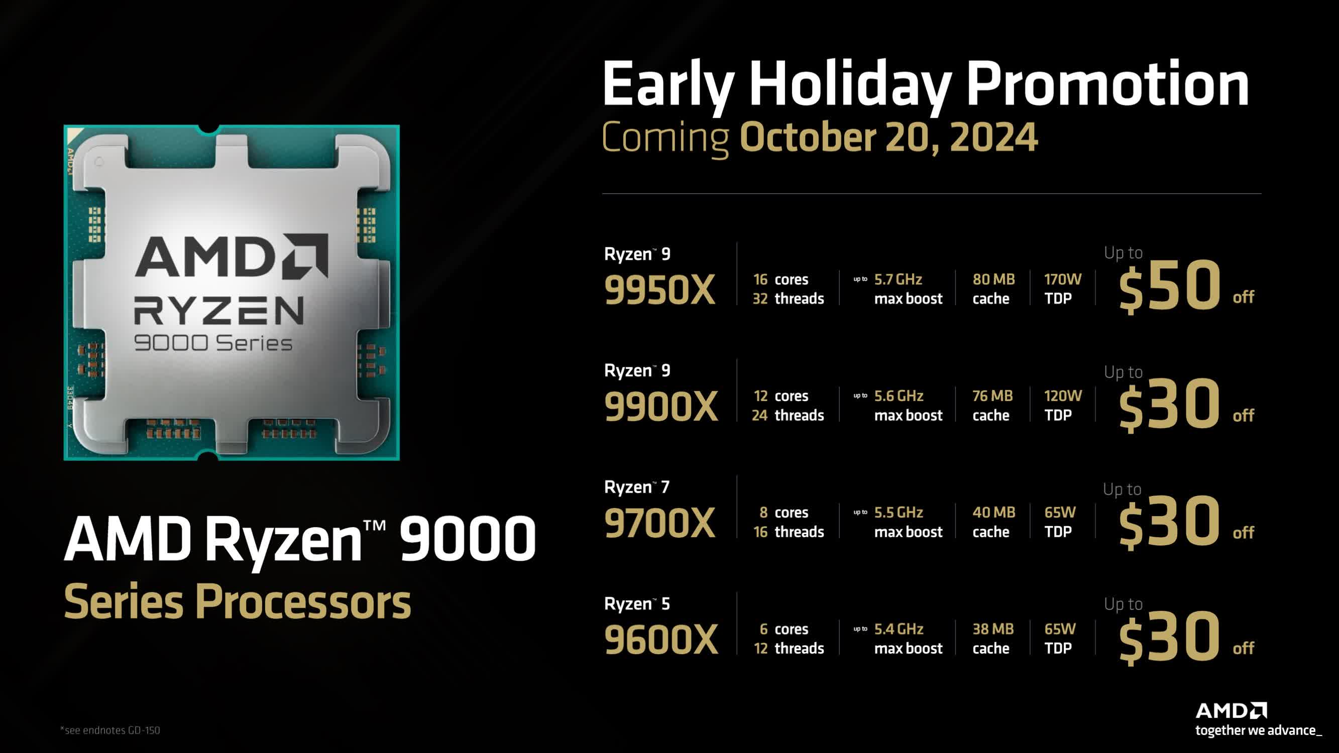 1729521417 969 AMD confirme quun processeur Ryzen 9000X3D arrivera le 7 novembre