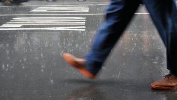 Does walking faster in the rain keep you drier? A physicist breaks it down