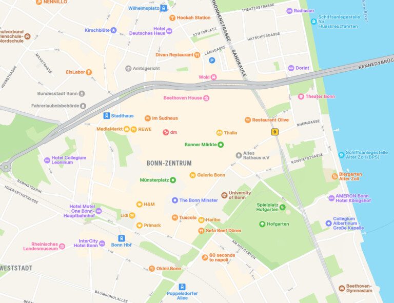 Cartes Apple sur le Web : 5 fonctionnalités qui surpassent Google Maps 3 Apple Cartes Bonn