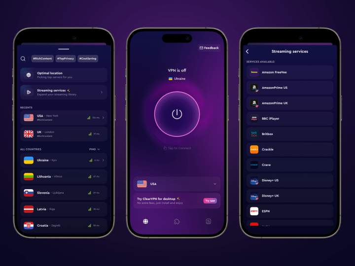 MacPaw clearVPN interface on phone with background (1)