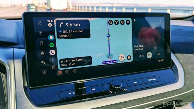 Astuce : découvrez le truc qui changera la façon dont vous utilisez Google Maps sur Android Auto 1 Google Maps truque Android Auto interface percurso