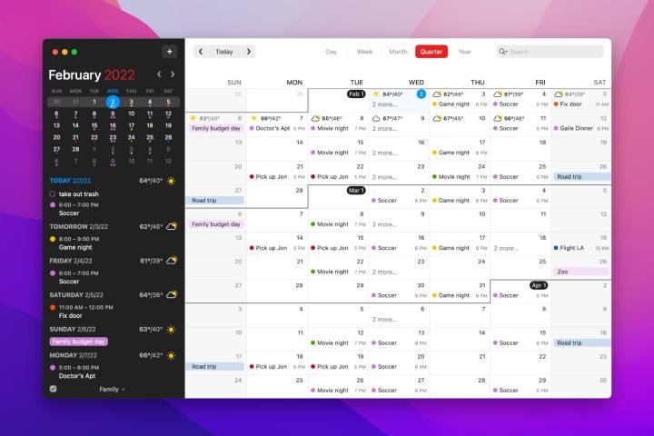 Cette application adorée sur Mac est enfin disponible sur Windows 2 L'application de calendrier Fantastical.
