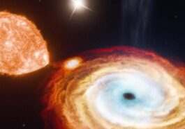 Découverte d'un trou noir à trois éléments : une révolution pour notre compréhension de l'astronomie 83 MIT | Une interprétation artistique du trou noir binaire V404 Cygni, crédits Jorge Lugo