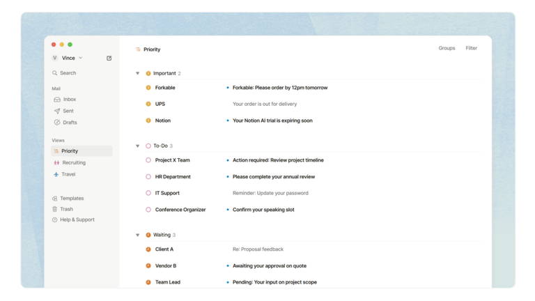 Découvrez Mail, la nouvelle application de courrier de Notion qui personnalise votre expérience 2 Votre future application de courrier préférée viendra des créateurs de Notion